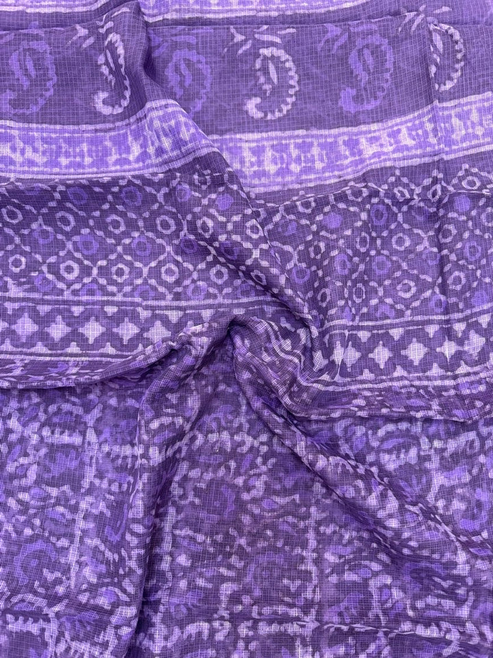 Handcrafted Kota Doria Saree with Traditional Bagru Block Prints | Lightweight & Breathable Ethnic Wear
