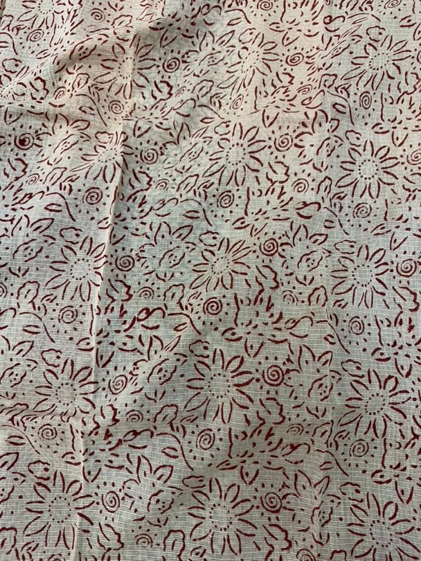 Handcrafted Kota Doria Saree with Traditional Bagru Block Prints | Lightweight & Breathable Ethnic Wear